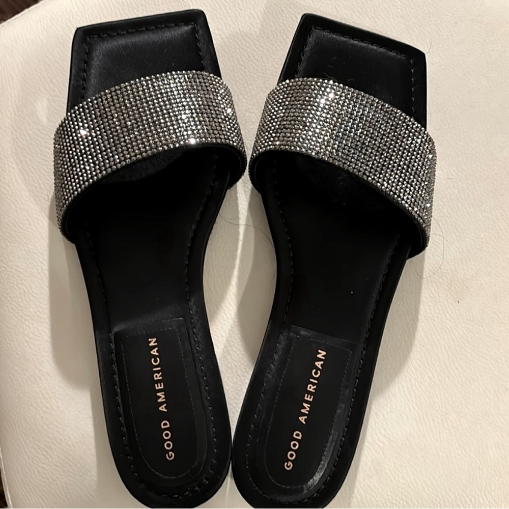 Good American Rhinestone Slides 9